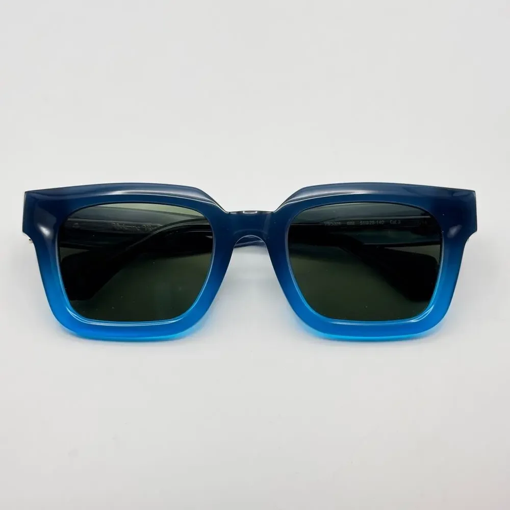 Vivienne Westwood Sunglasses Cary VW5026 602 Blue Colorway Rectangle Frame 51mm